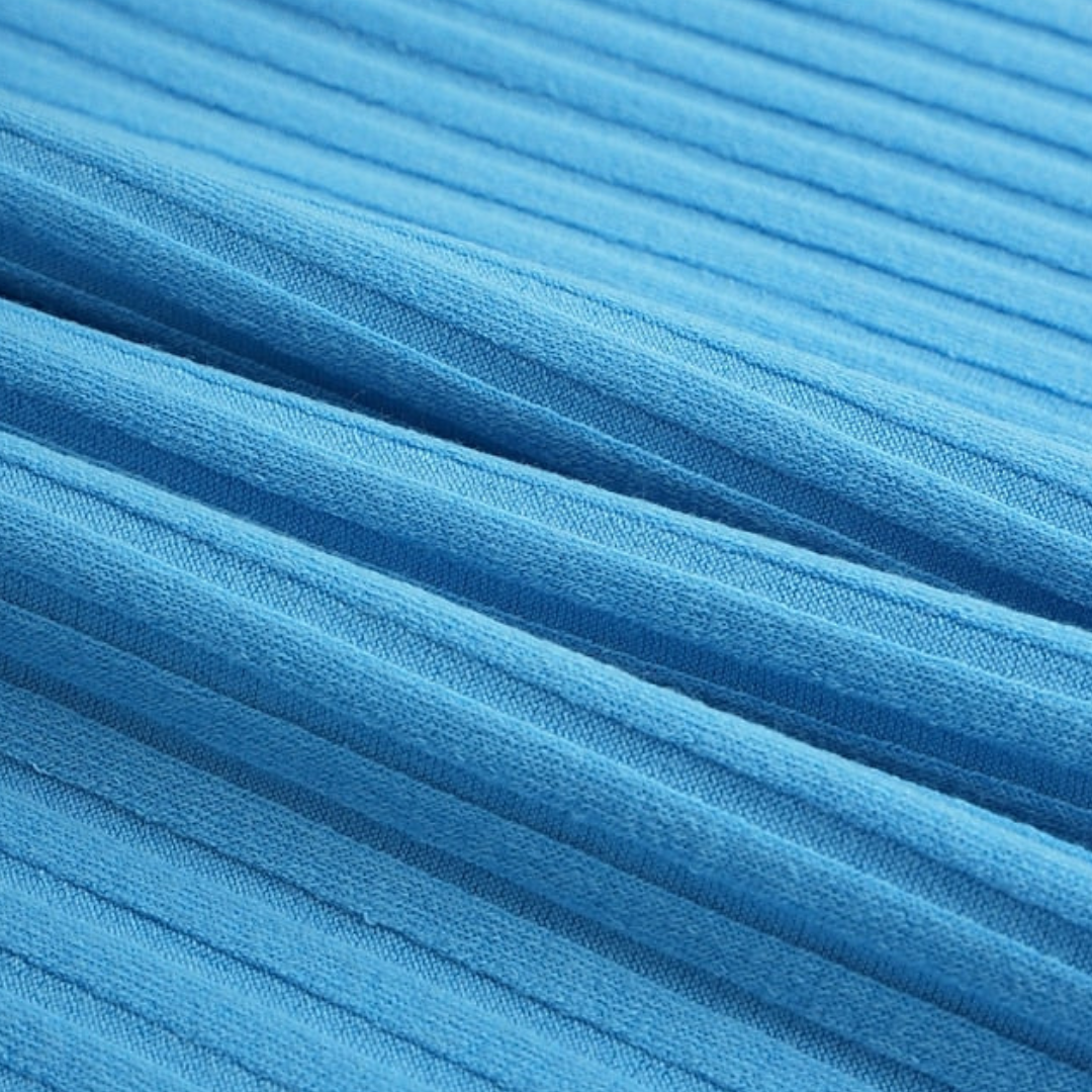 Polo Uni Homme à Maille Côtelée