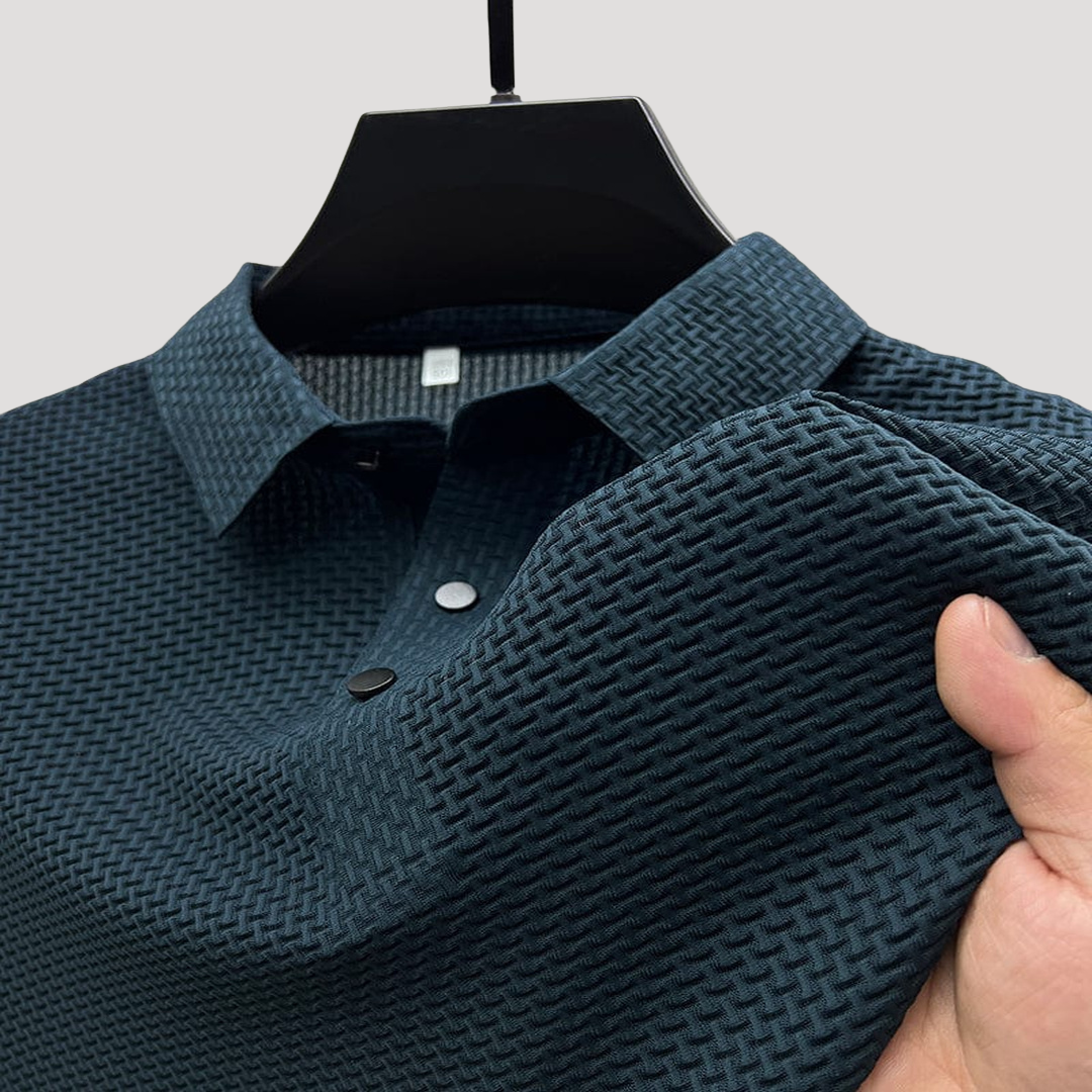Polo Chic Texturé à Manches Longues pour Homme