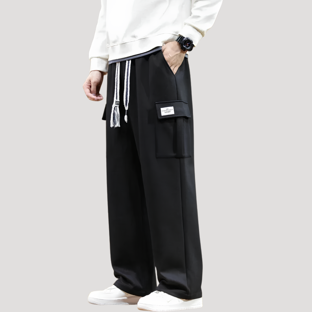 Pantalon Cargo Large à Poche Plaquée à Rabat pour Homme