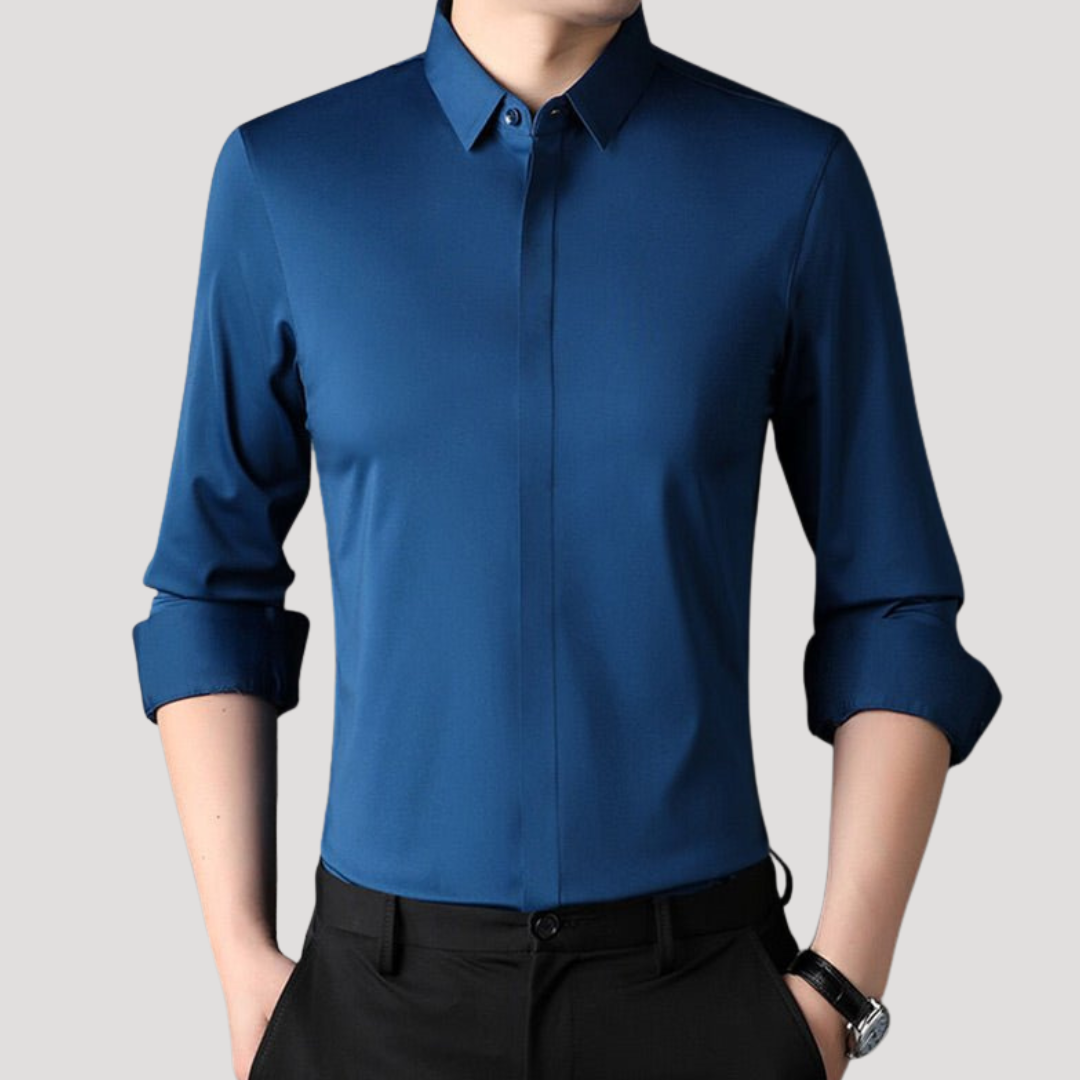 Chemise Élégante Unie pour Homme