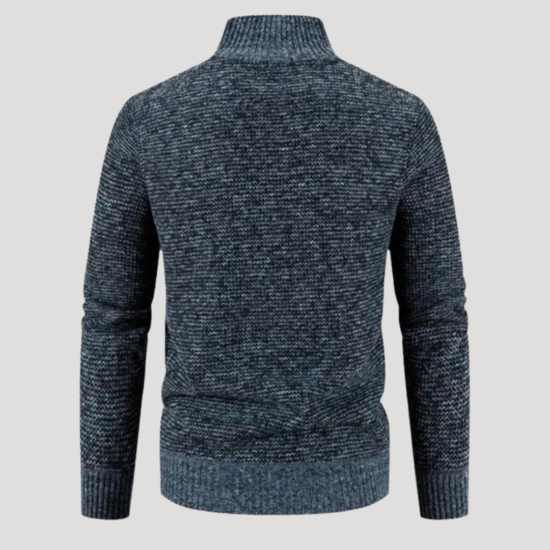 Veste Homme Matelassée à Manches Texturées et Col Montant