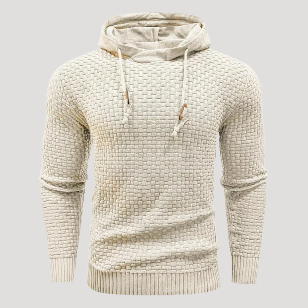 Pull à Capuche en Maille Gaufrée pour Homme