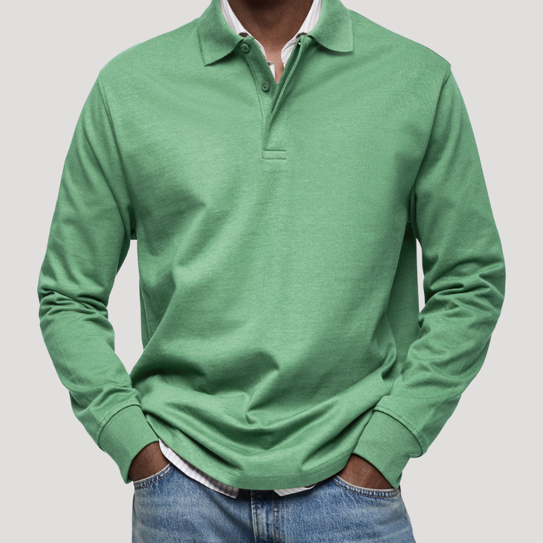 Polo Classique à Manches Longues pour Homme