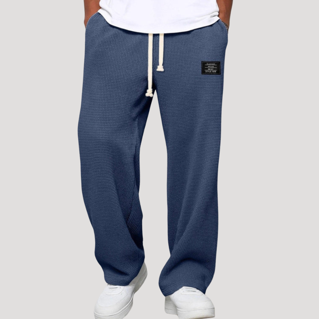 Pantalon Large Décontracté Texturé pour Homme