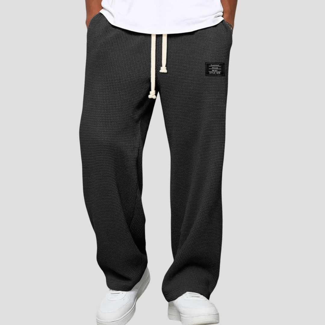 Pantalon Large Décontracté Texturé pour Homme