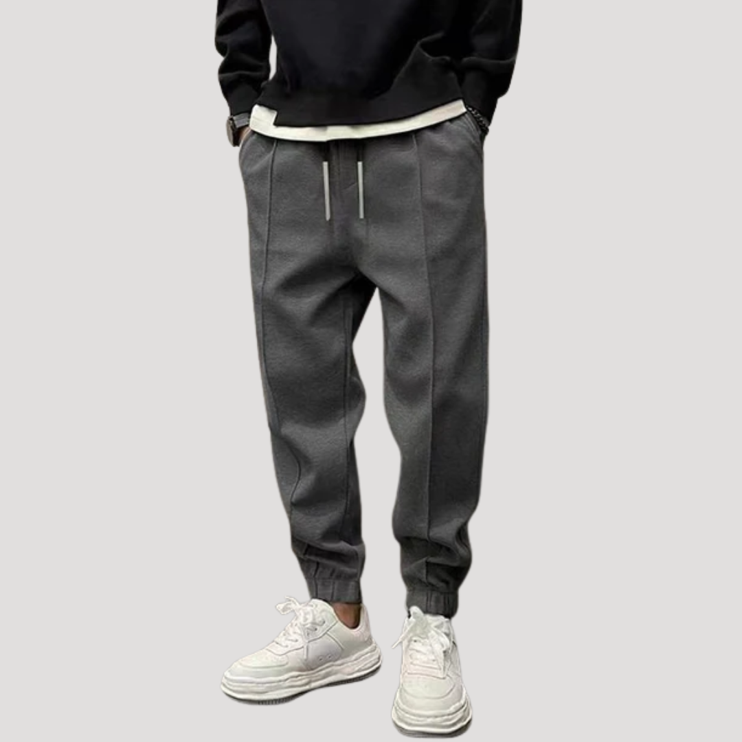 Pantalon Jogger à Coutures Nervurées pour Homme