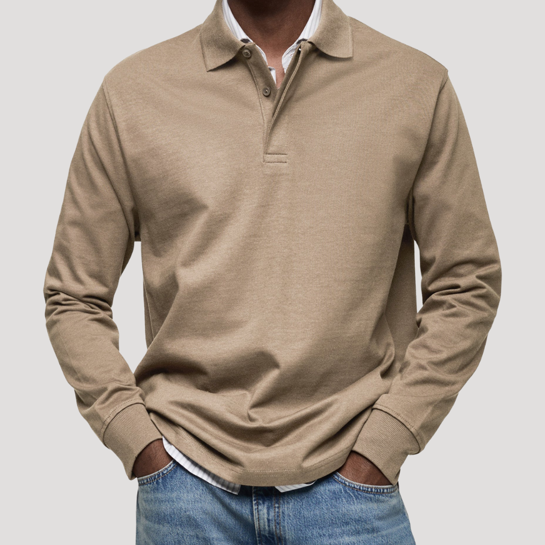 Polo Classique à Manches Longues pour Homme