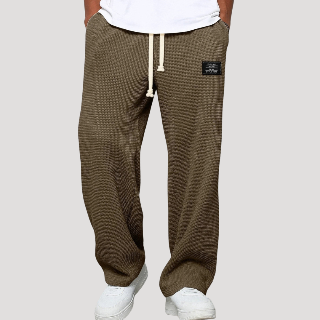 Pantalon Large Décontracté Texturé pour Homme