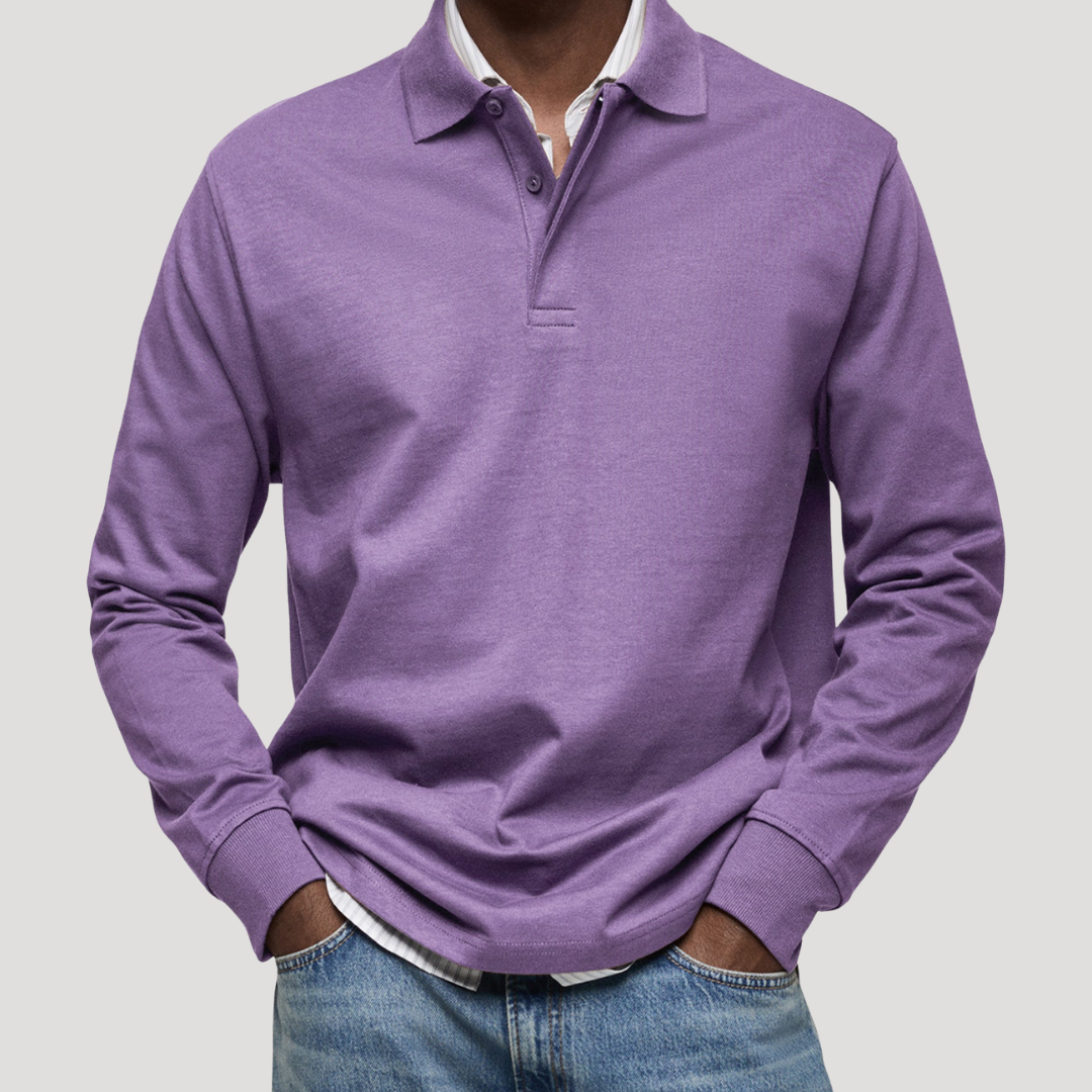 Polo Classique à Manches Longues pour Homme