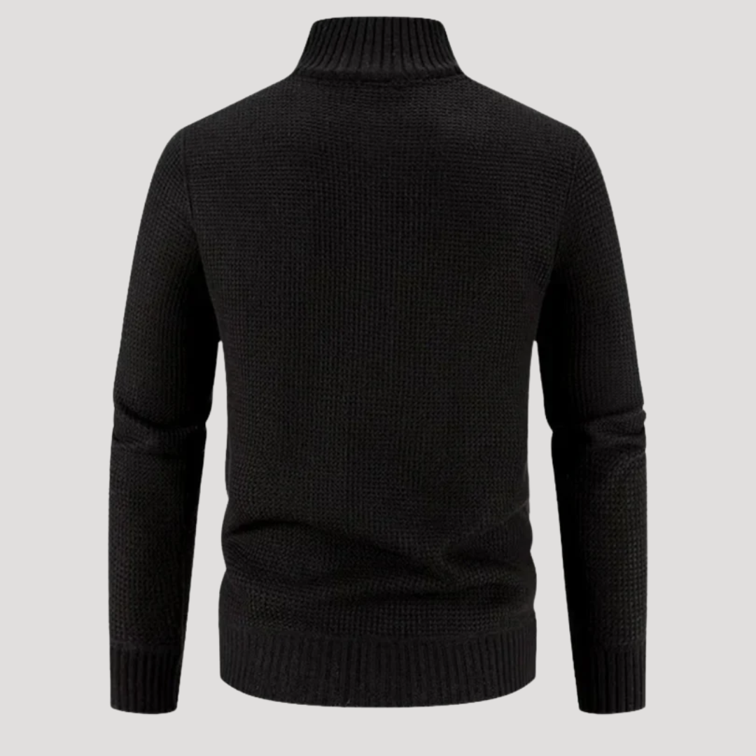 Veste Homme Matelassée à Manches Texturées et Col Montant