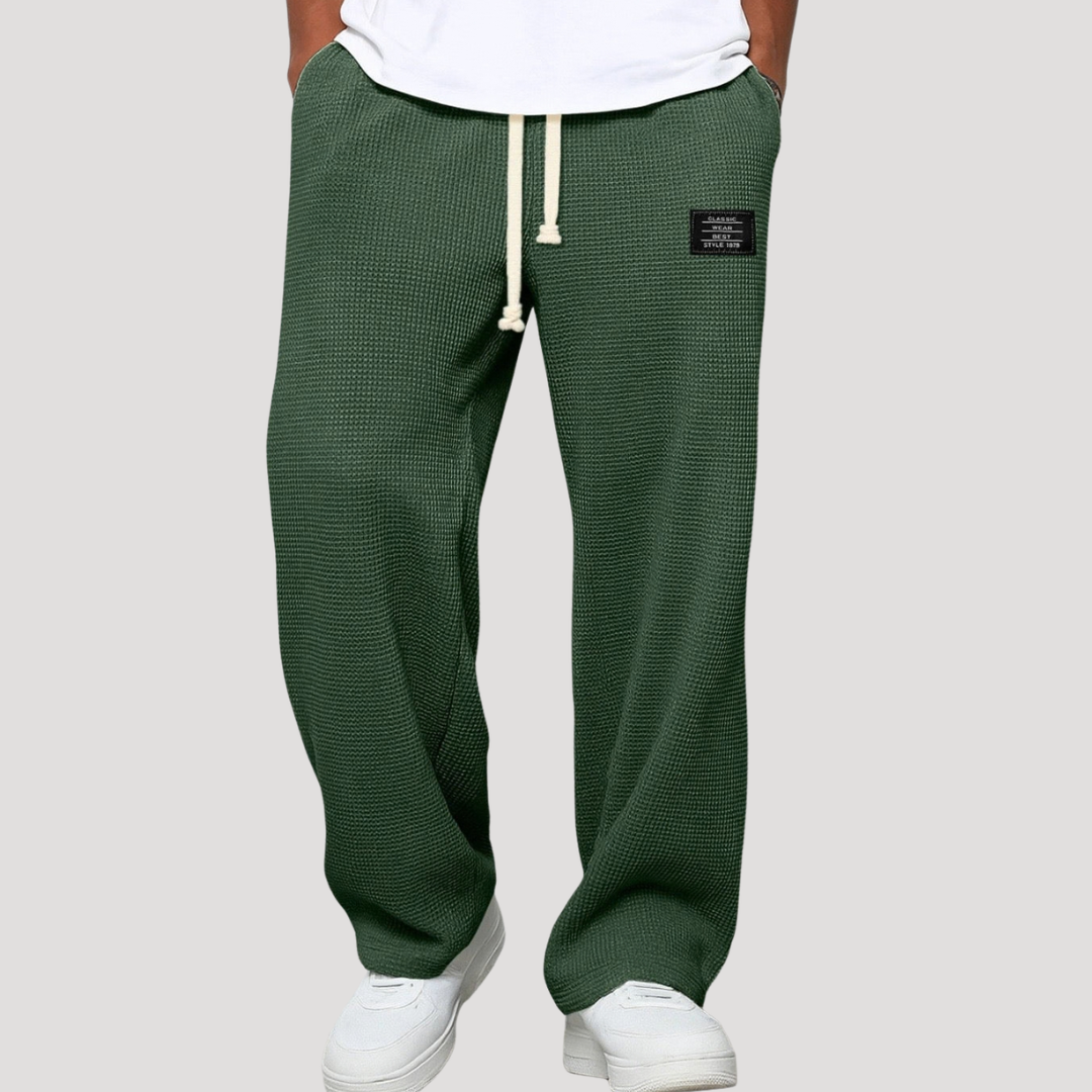 Pantalon Large Décontracté Texturé pour Homme