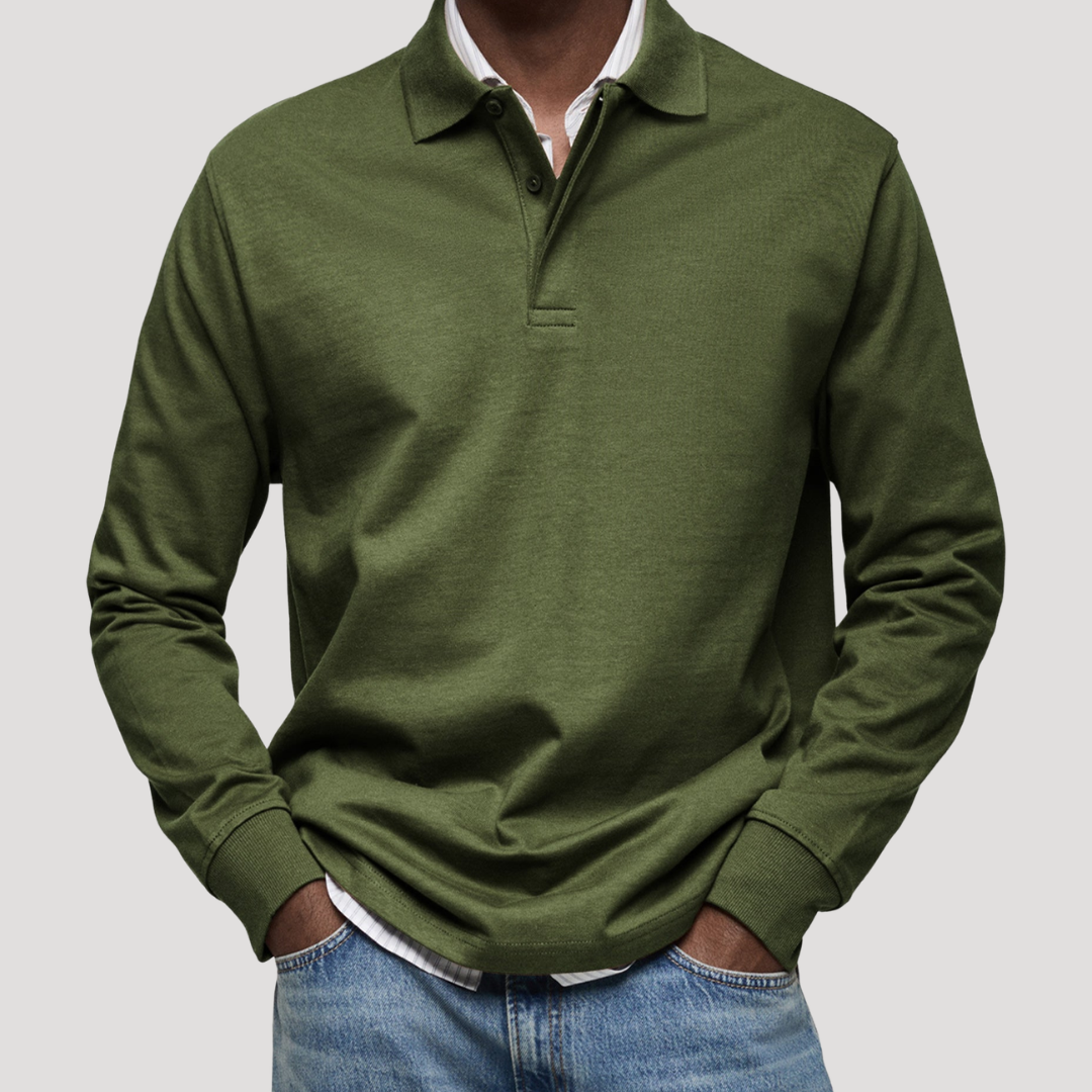 Polo Classique à Manches Longues pour Homme