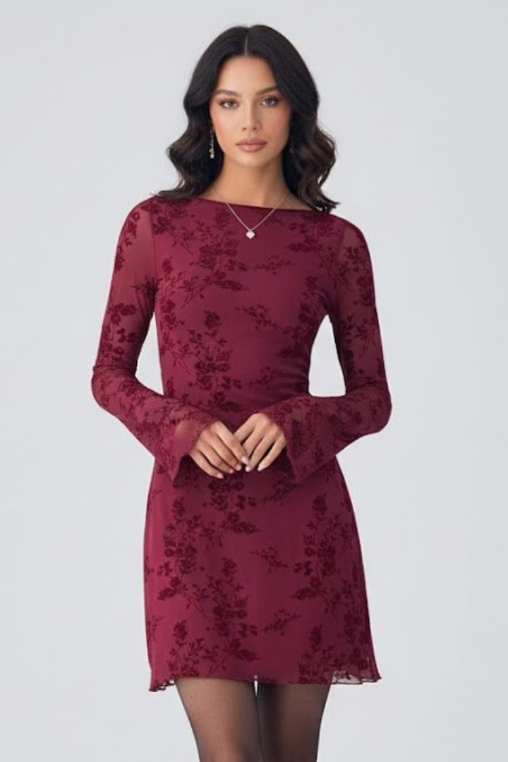 Robe Trapèze Femme Élégante Imprimé Fleuri