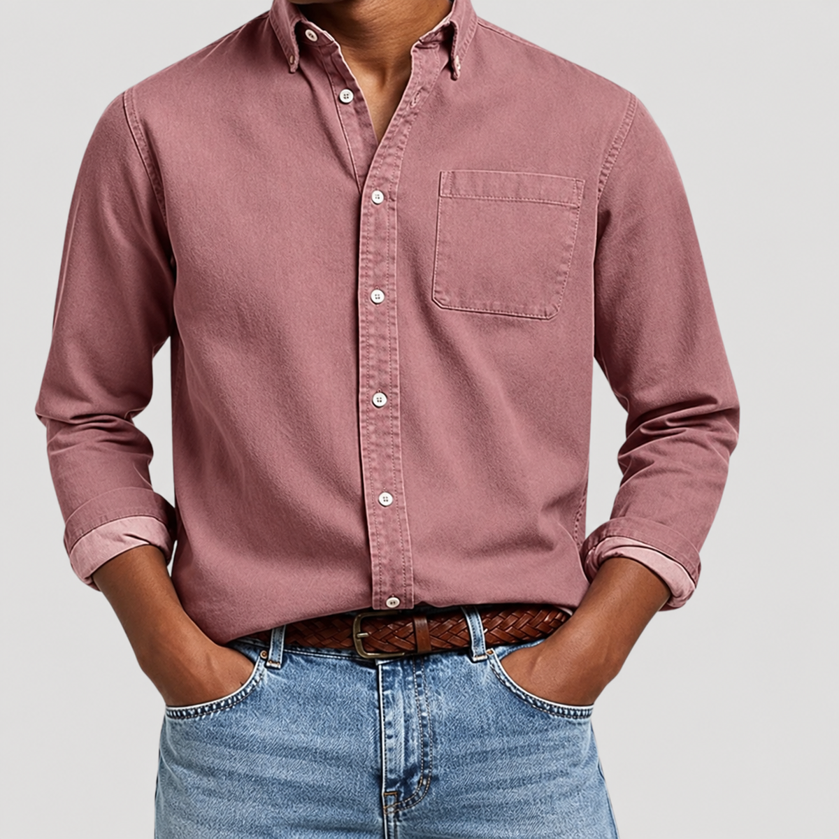 Chemise Décontractée à Manches Longues pour Homme