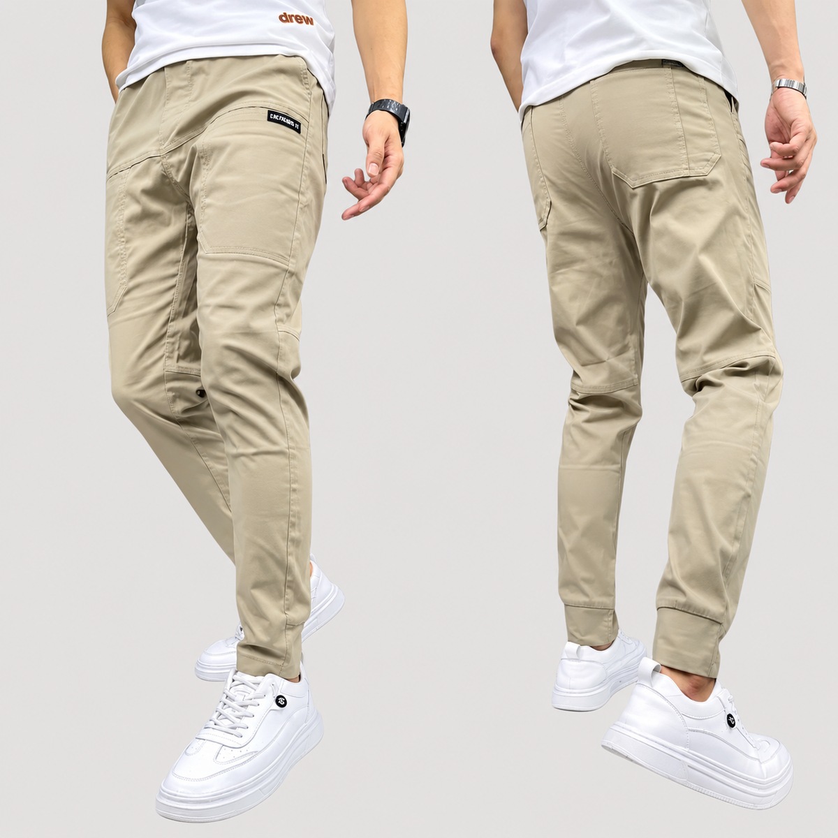 Pantalon Cargo Technique Fuselé pour Homme