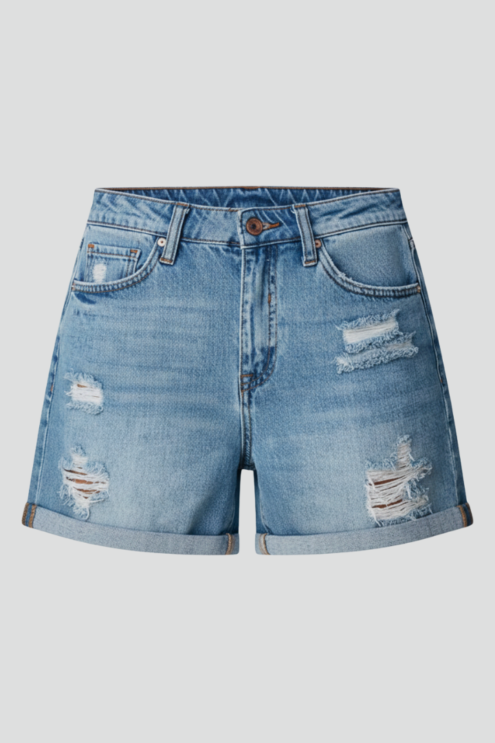 Short en Jean Femme Taille Haute