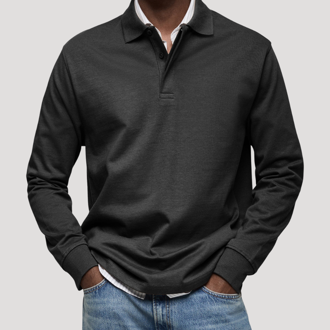 Polo Classique à Manches Longues pour Homme