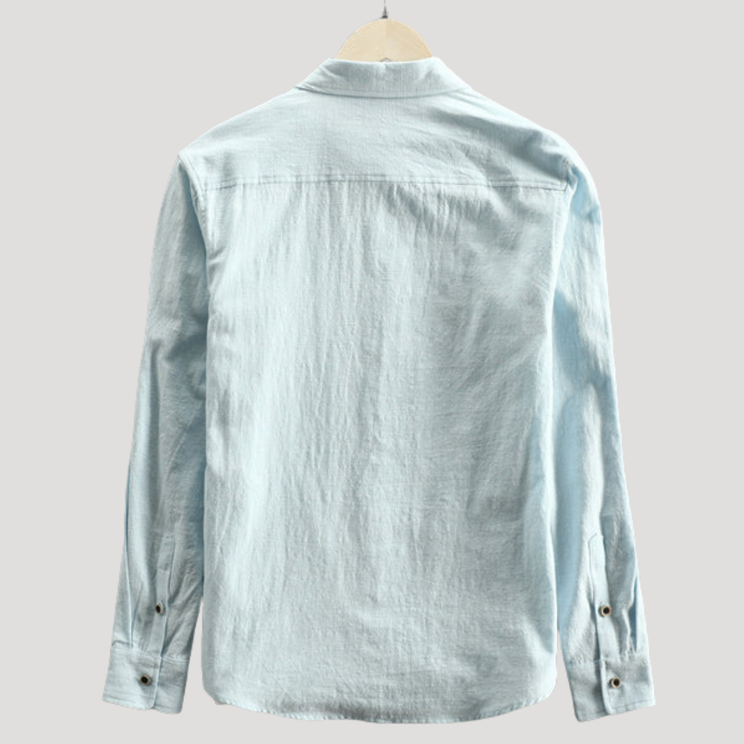 Chemise à Col Classique Effet Froissé pour Homme