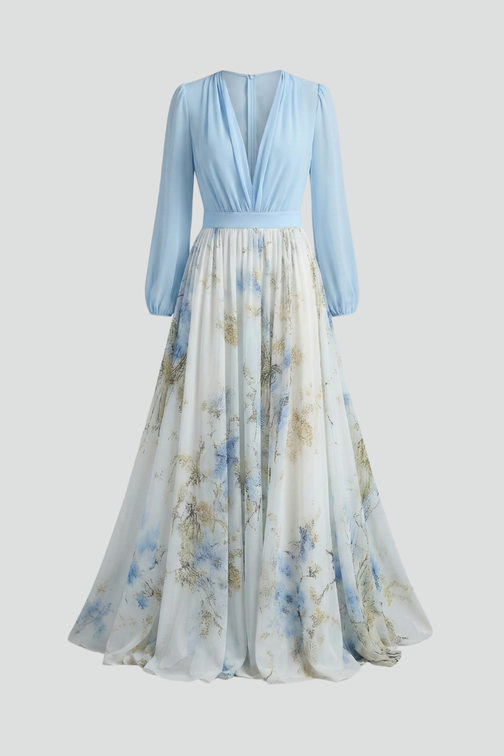 Robe Longue Fleurie Élégante Femme