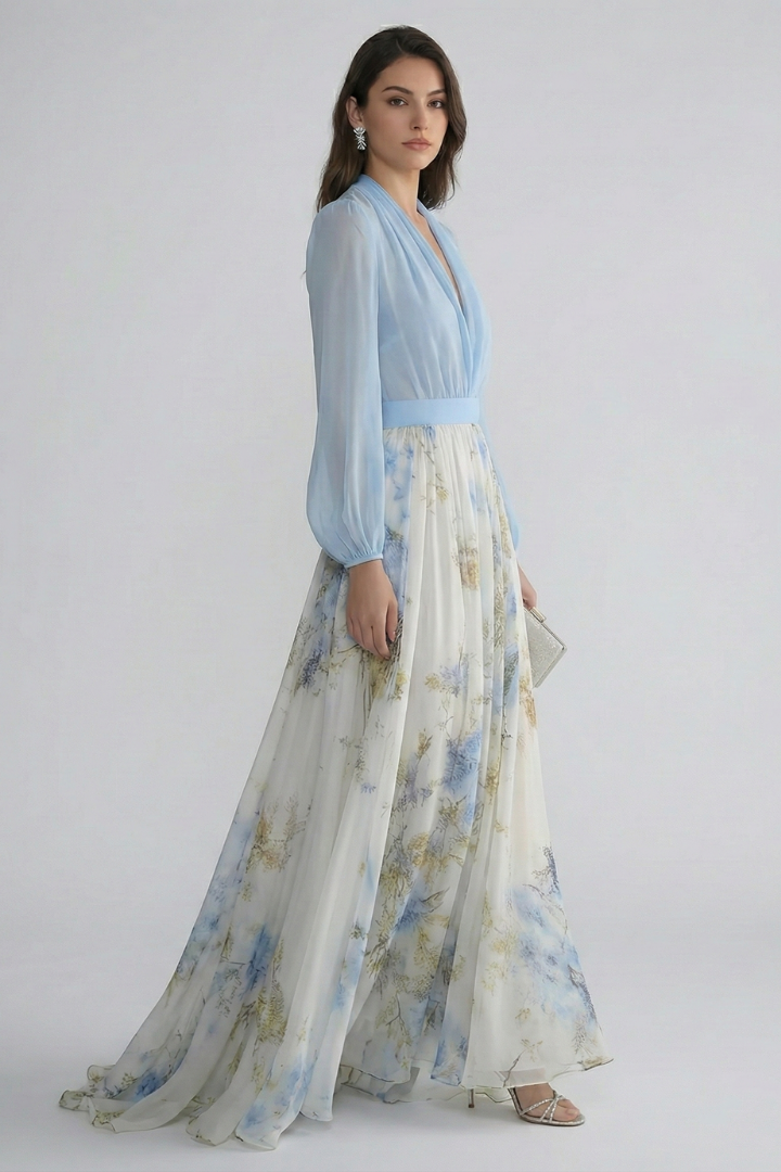 Robe Longue Fleurie Élégante Femme