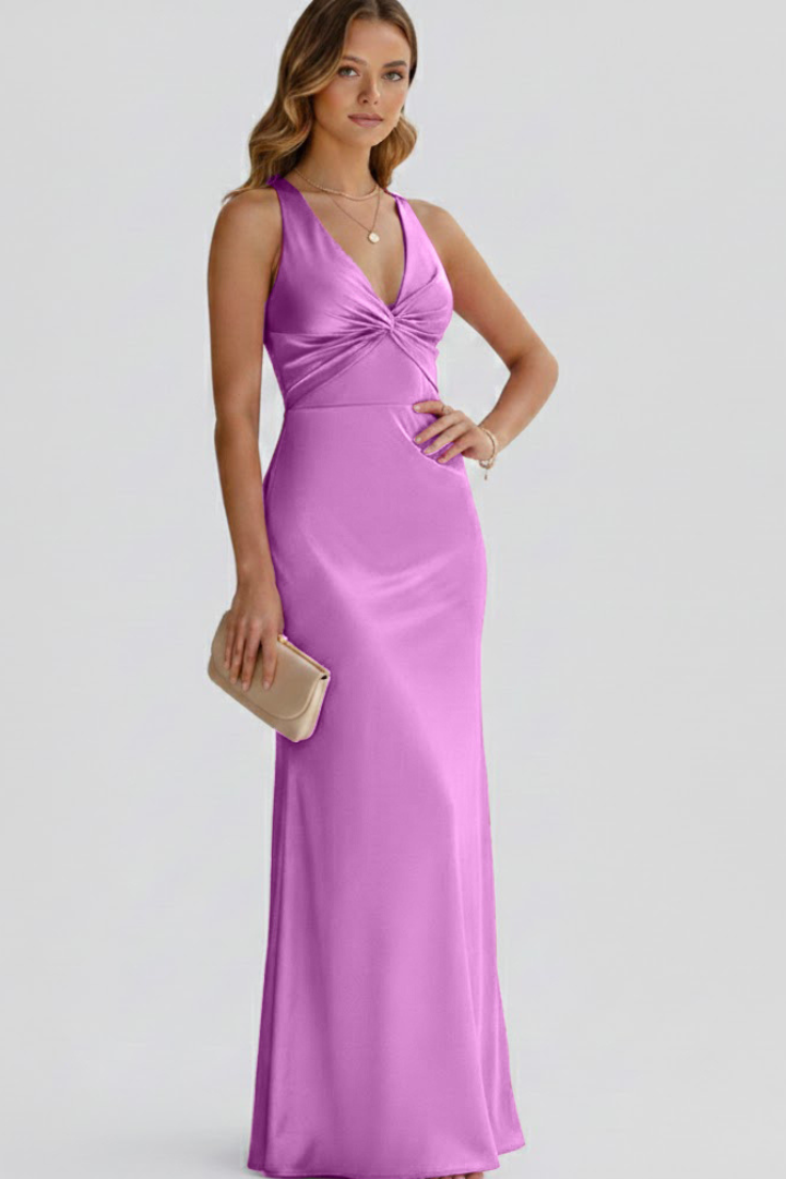 Robe cocktail Femme dos nu à silhouette sirène