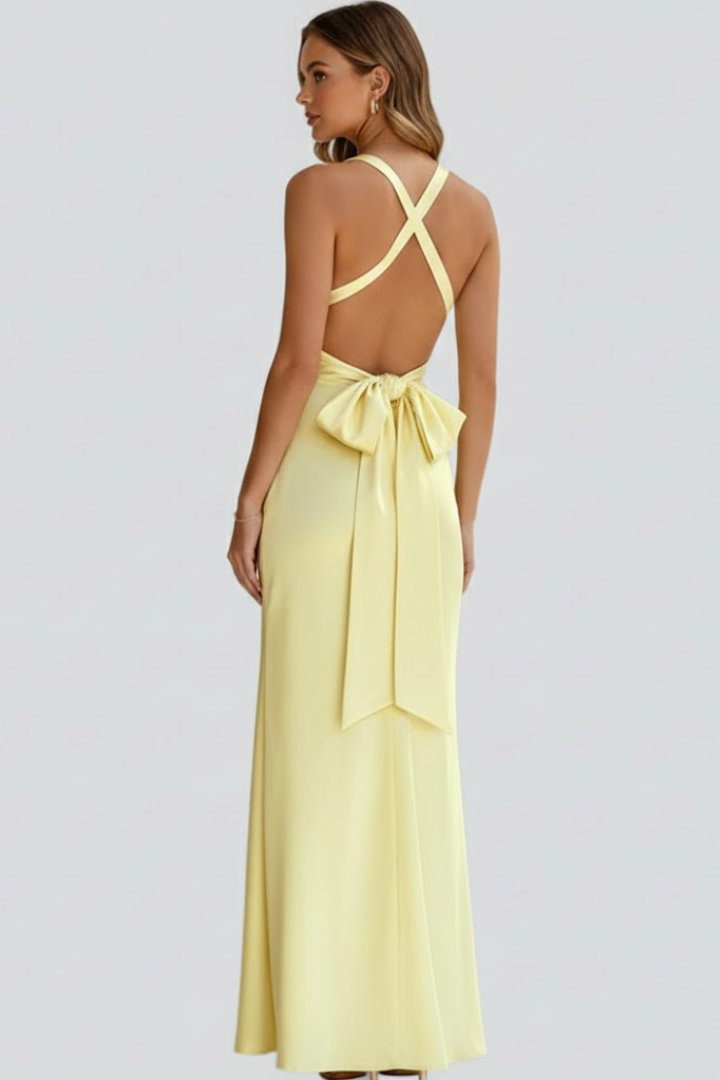 Robe cocktail Femme dos nu à silhouette sirène