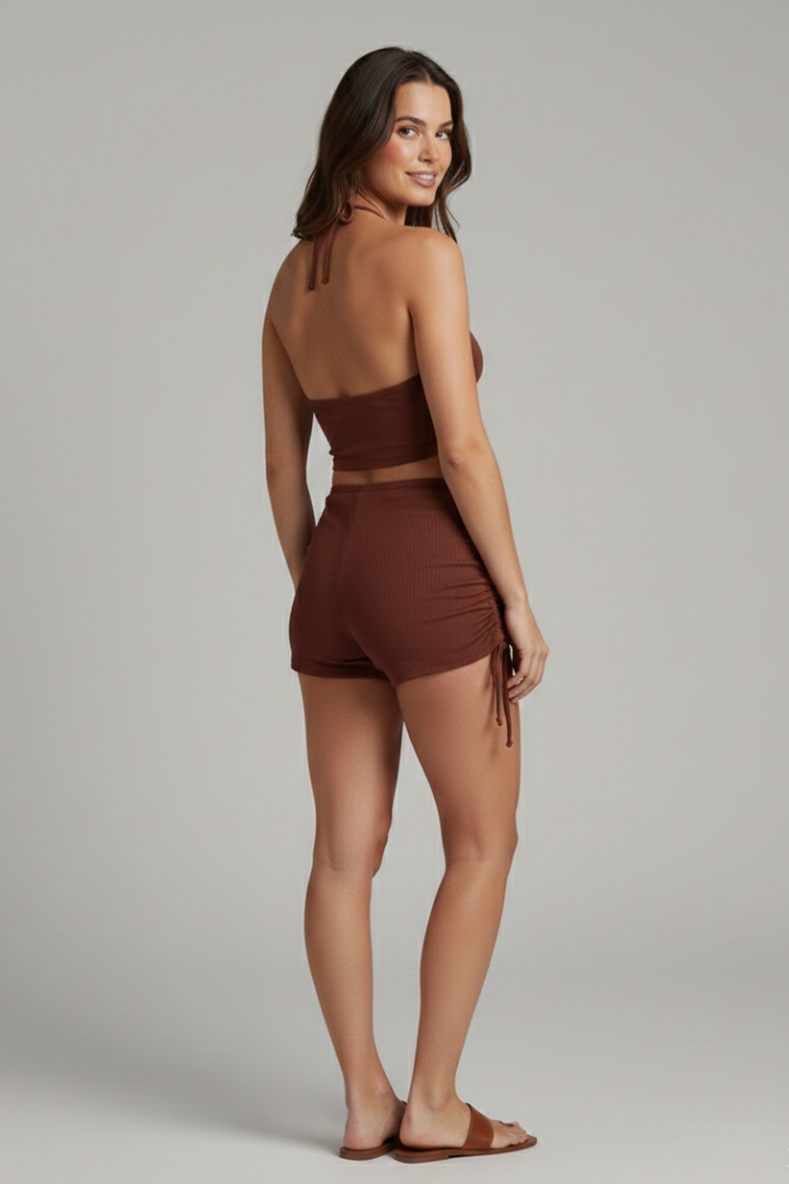 Maillot de Bain Shorty Femme Chic à Nouer