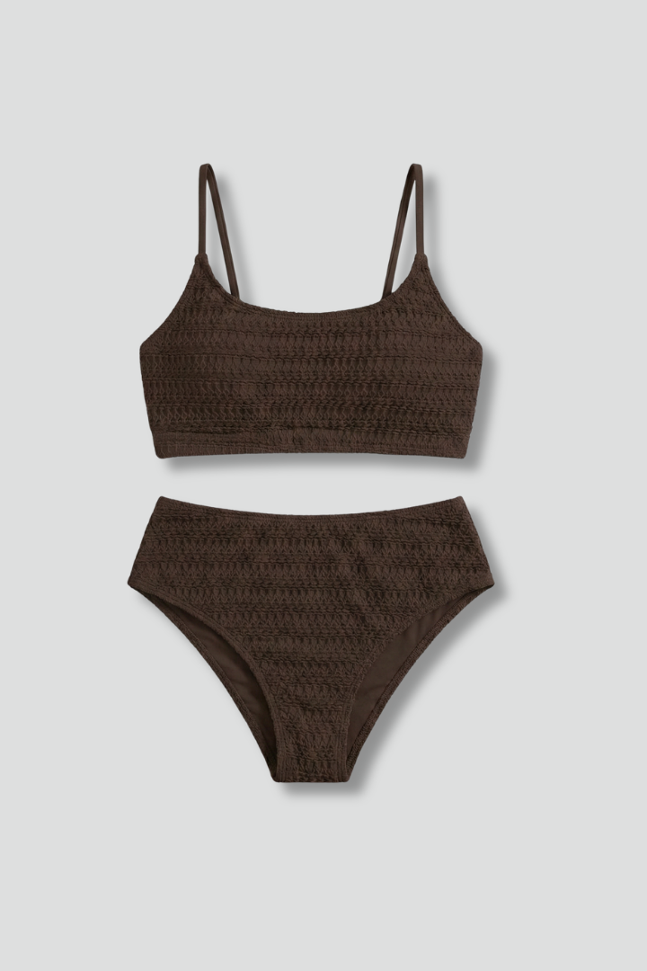 Maillot de Bain Femme Deux Pièces Froncé Chic