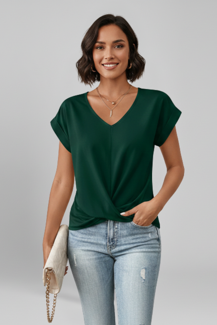 Haut Femme Chic Croisé Col V