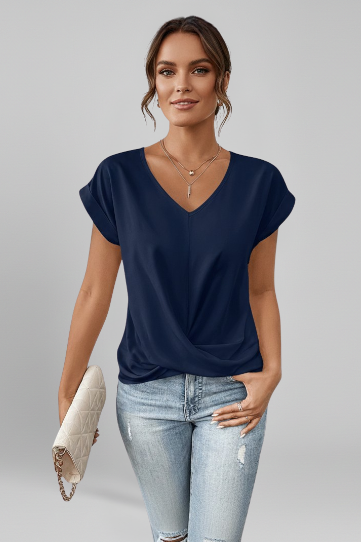 Haut Femme Chic Croisé Col V