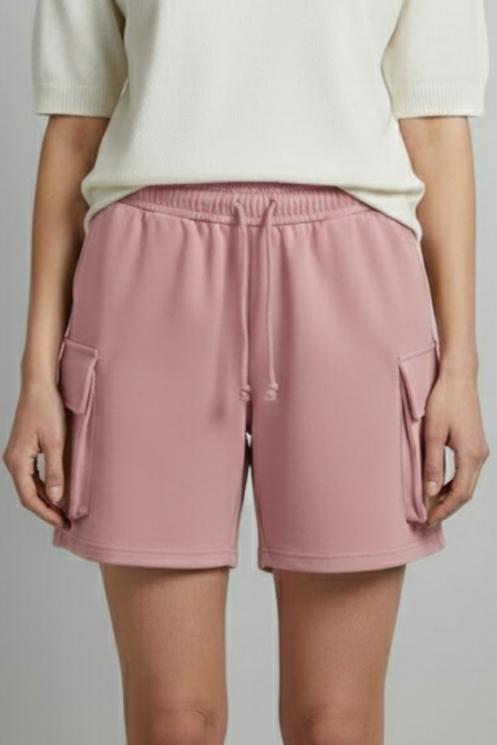 Short Femme Cargo Ample à Cordon Ajustable