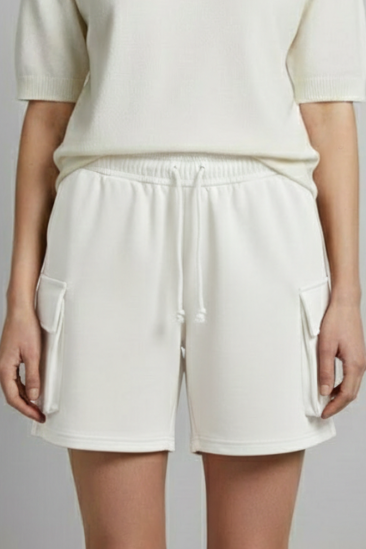 Short Femme Cargo Ample à Cordon Ajustable