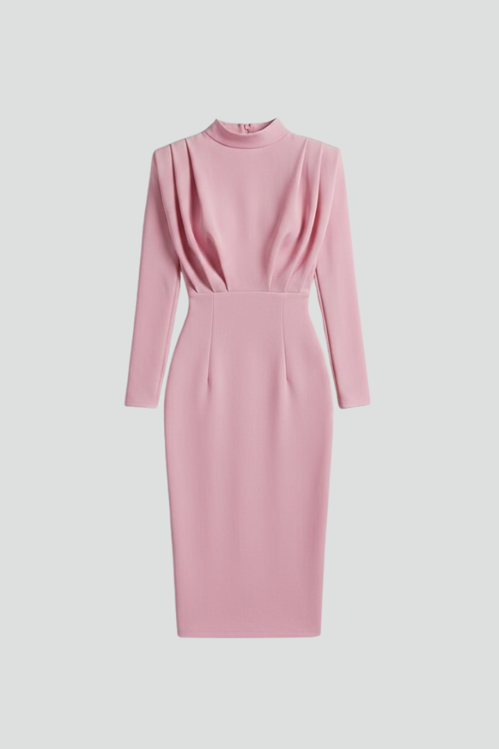 Robe de cérémonie Femme chic à col montant