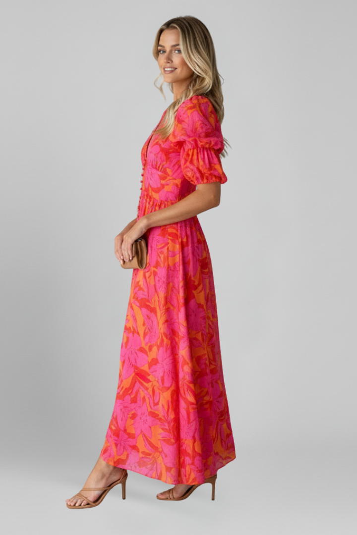 Robe bohème Femme évasée à imprimé floral