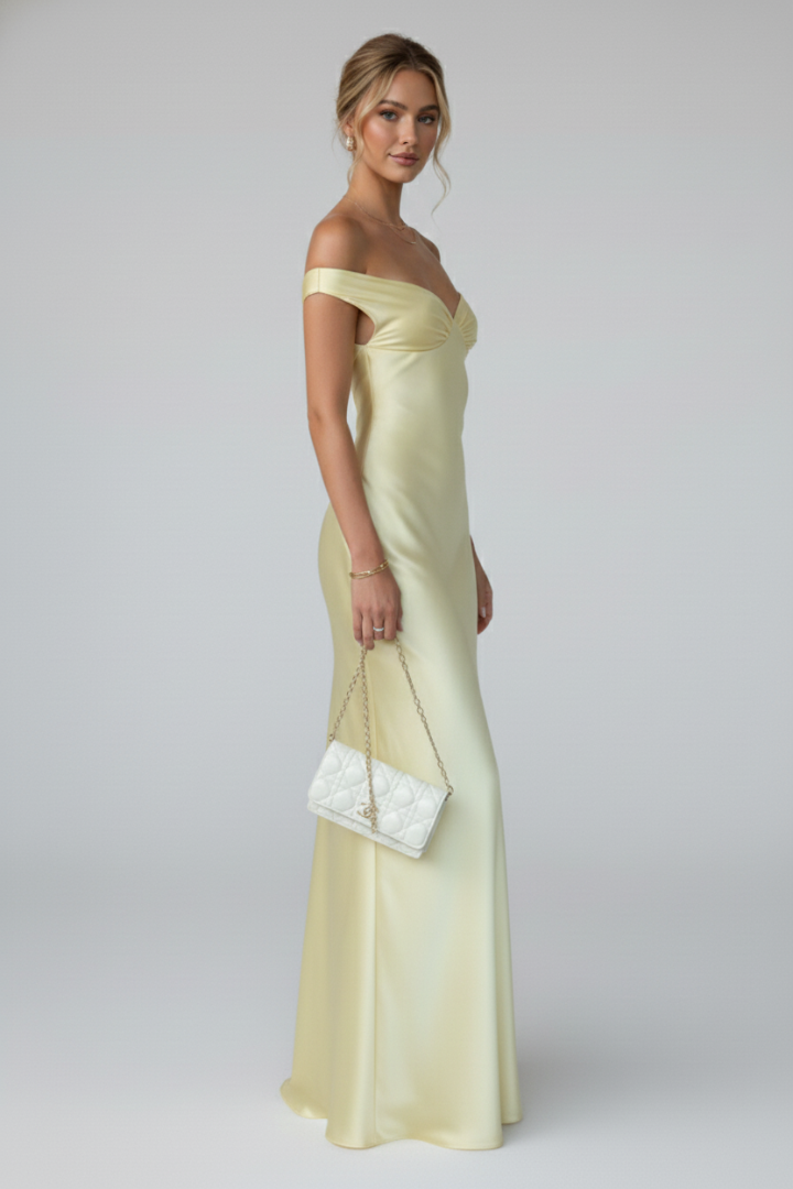 Robe de soirée Femme longue à épaules dénudées