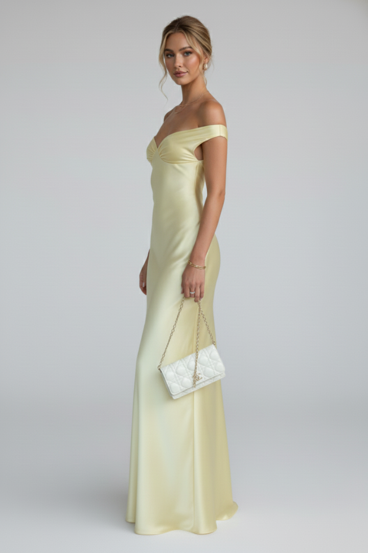 Robe de soirée Femme longue à épaules dénudées