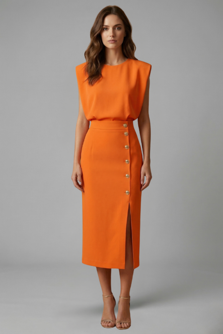 Robe Midi Chic Élégante Femme