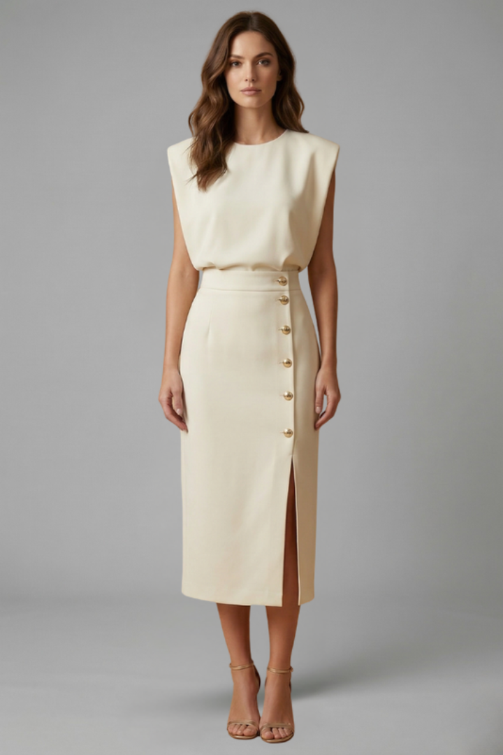 Robe Midi Chic Élégante Femme