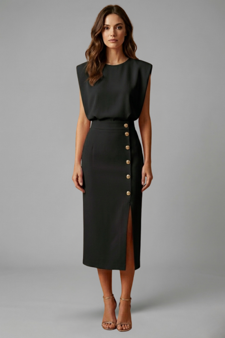 Robe Midi Chic Élégante Femme