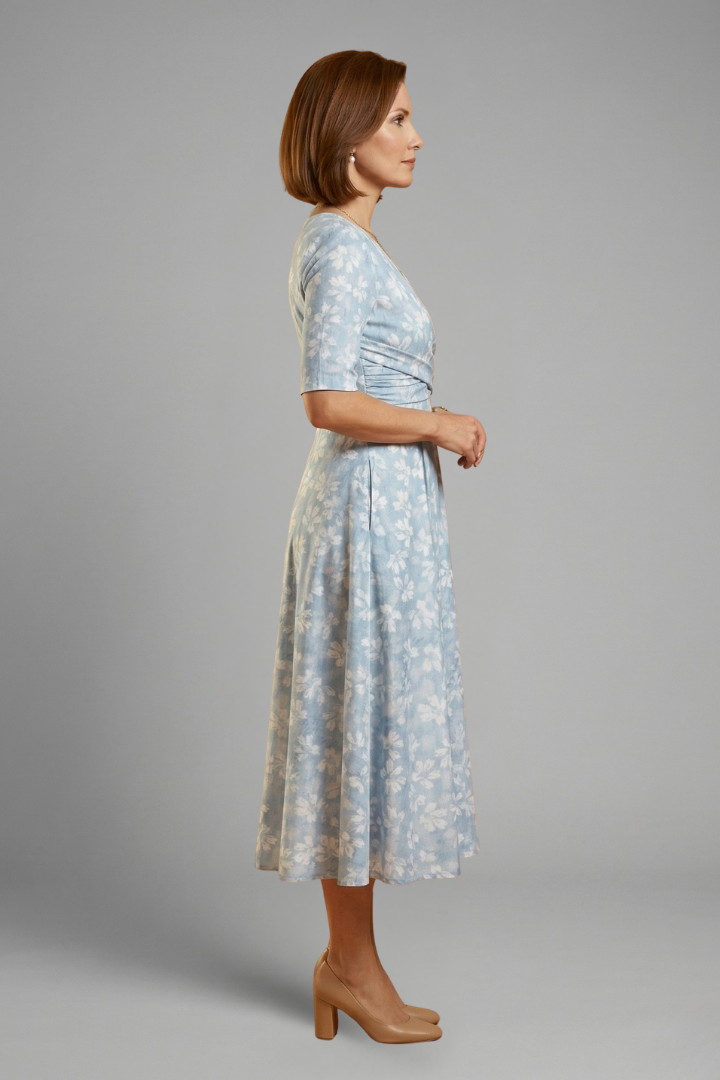 Robe Midi Fleurie Élégante