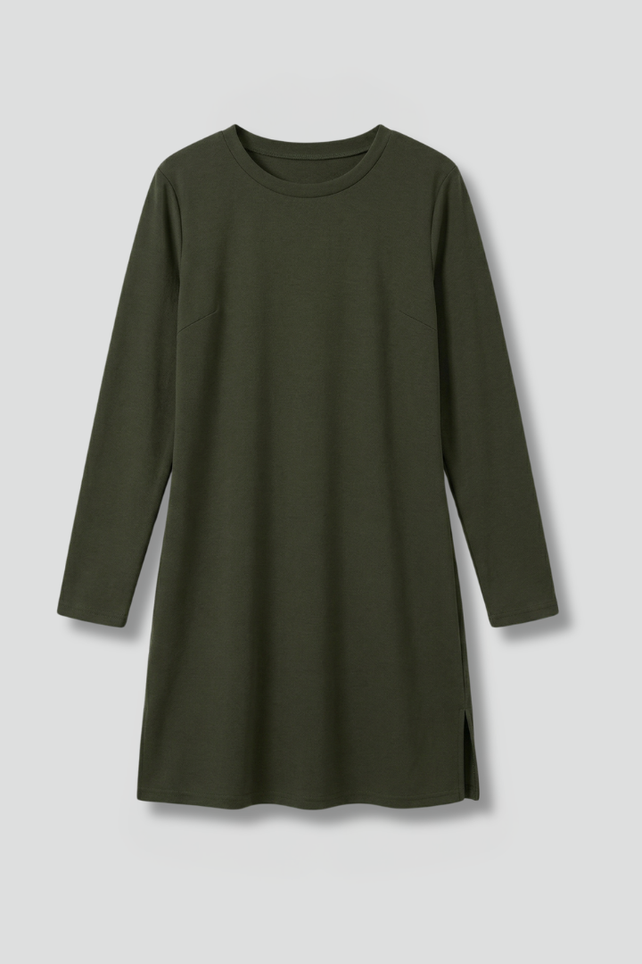 Robe Courte Femme Ample Unie Élégante