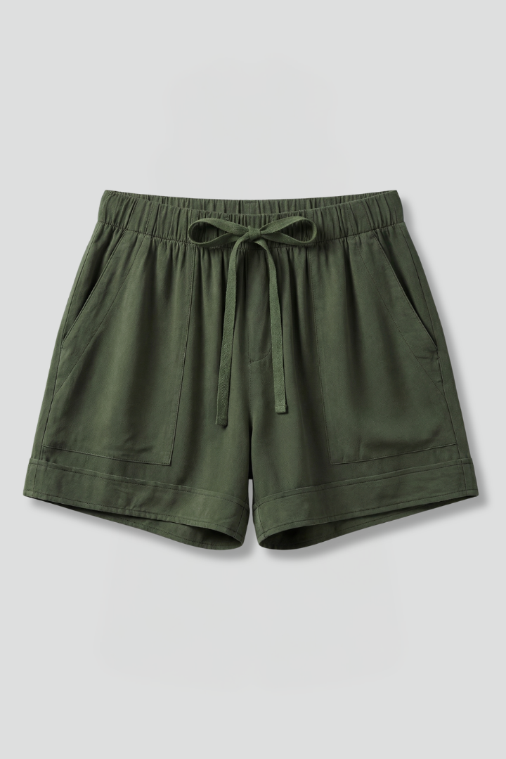 Short Femme Ample Taille Élastique à Cordon