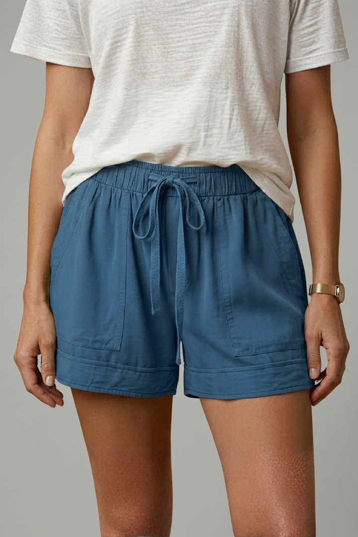 Short Femme Ample Taille Élastique à Cordon