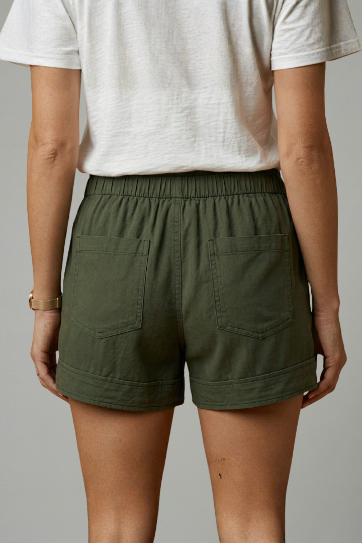 Short Femme Ample Taille Élastique à Cordon