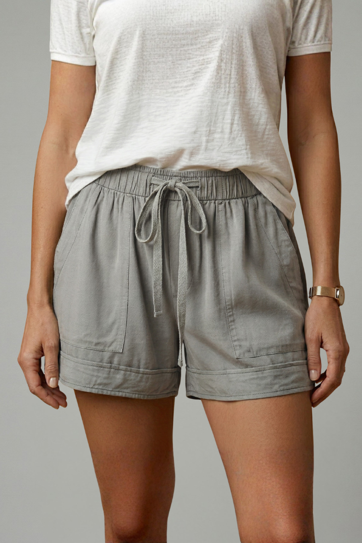 Short Femme Ample Taille Élastique à Cordon