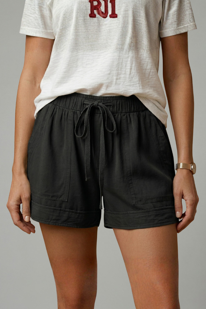 Short Femme Ample Taille Élastique à Cordon