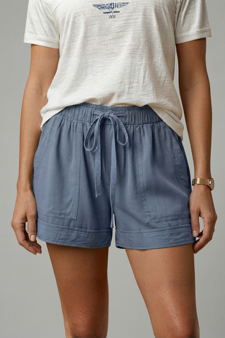 Short Femme Ample Taille Élastique à Cordon
