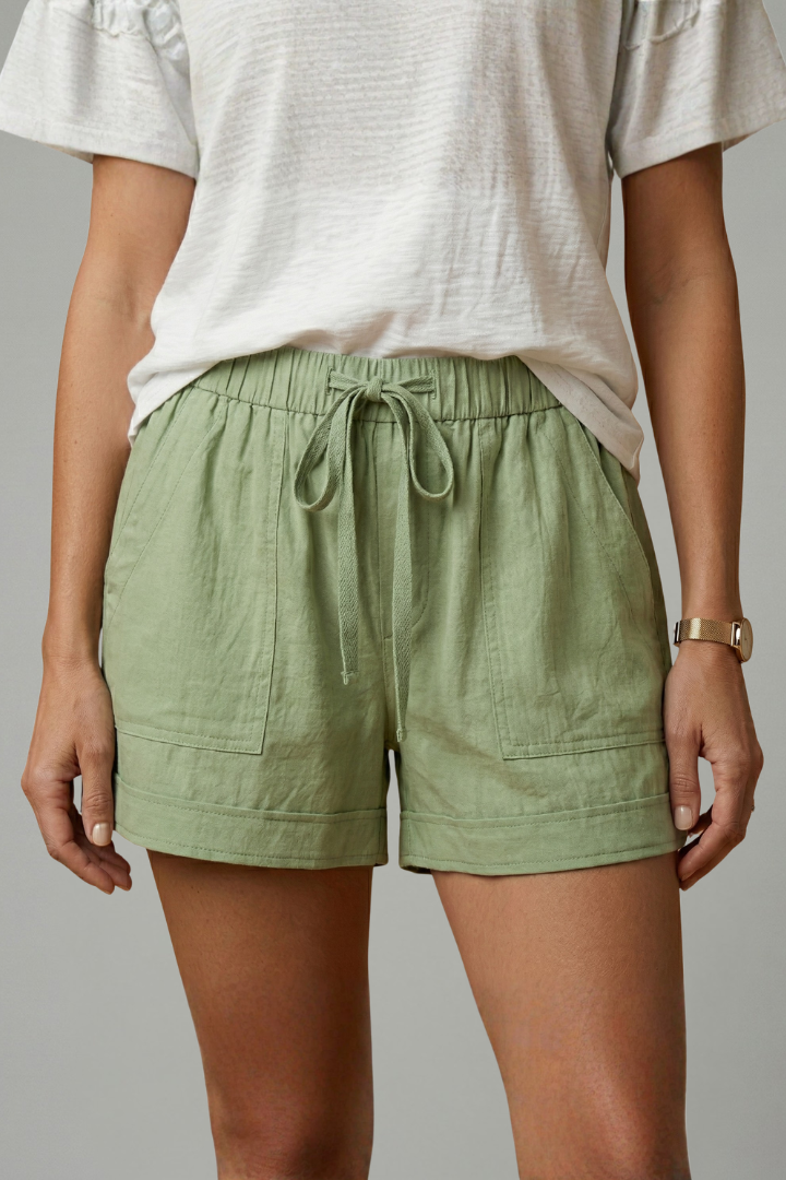 Short Femme Ample Taille Élastique à Cordon