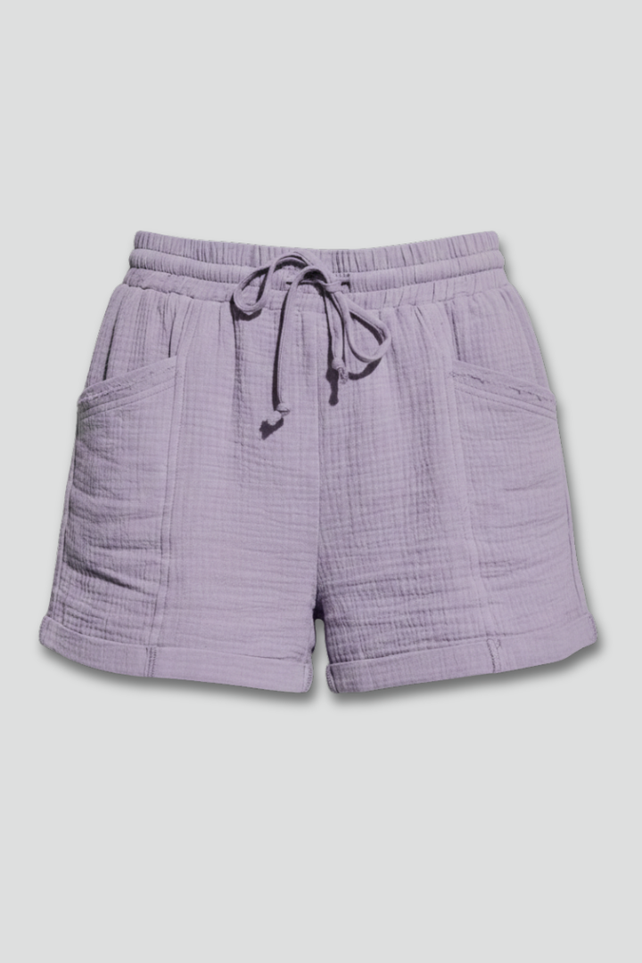 Short Large Femme Léger à Poches