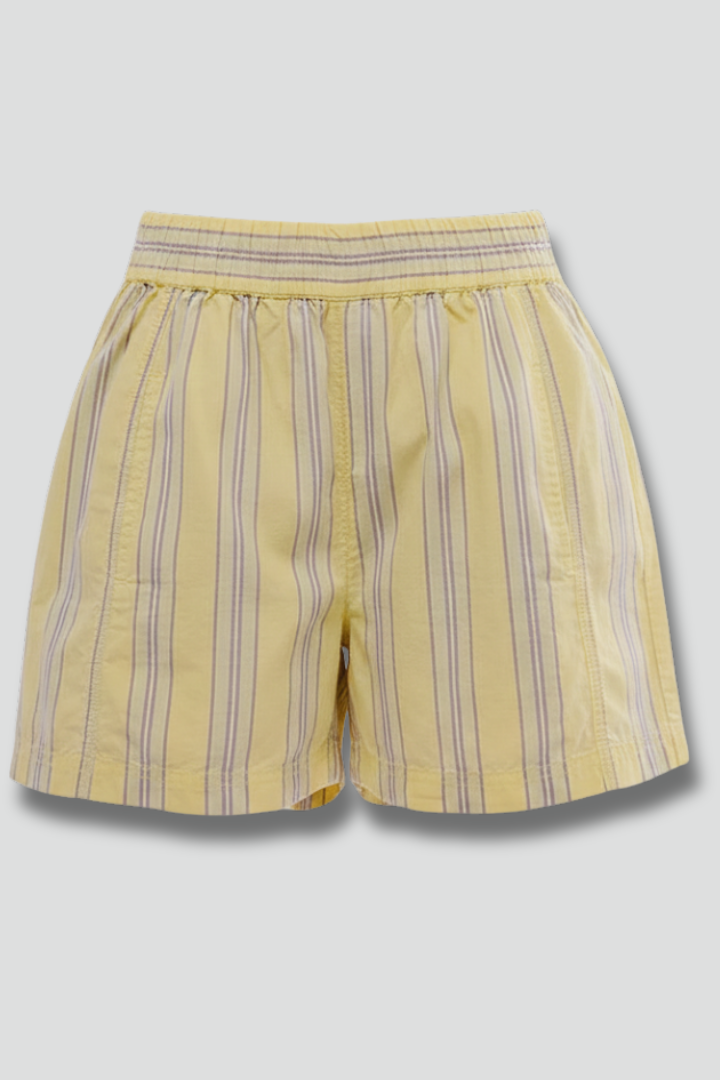 Short Large Femme Chic à Rayures Verticales